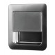 Snap lock 55 x 59 mm for door thicknesses 12 - 18 mm - matt chrome