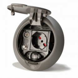 Multiplug recessed sockets - matte black