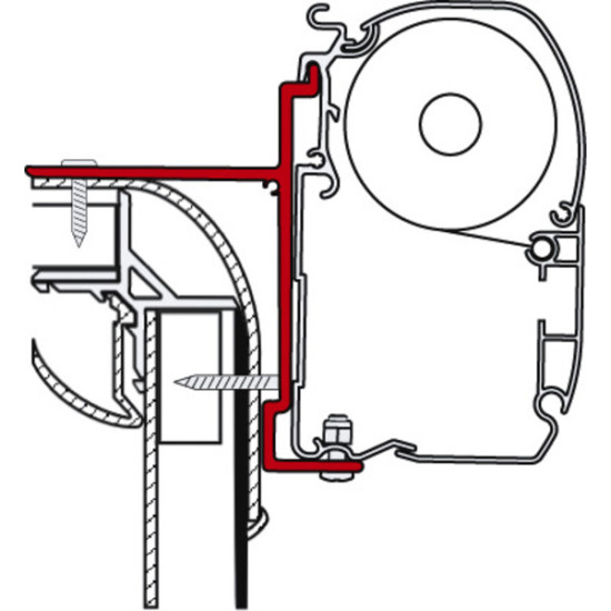 FIAMMA Awning adapter for Adria, ZIP motorhomes, Adria, Bürstner