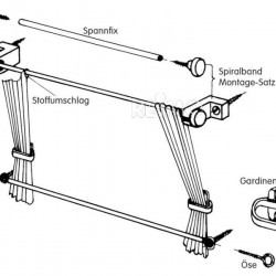 Curtain fastening set 15m