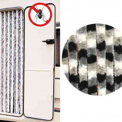 Fleece curtain 56x185 white/grey/black for motorhomes and caravans