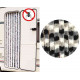 Fleece curtain 56x185 white/grey/black for motorhomes and caravans