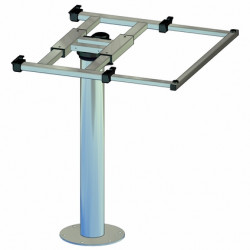 Table column with rotation and displacement, H700mm, aluminum