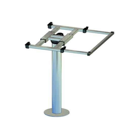 Table column with rotation and displacement, H700mm, aluminum