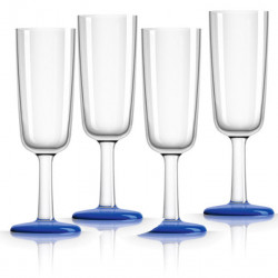 Plastic champagne glasses, set of 4