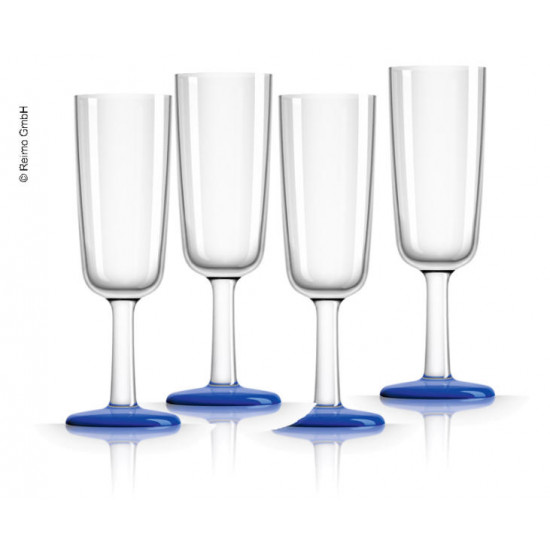 Plastic champagne glasses, set of 4