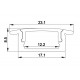 Aluminum profile for LED strips - flat - length 1.5 m