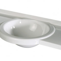 Designer washbasin 900 x 270mm, white