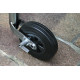 Trailer support wheel made of solid rubber