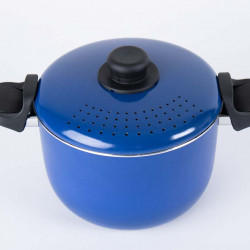 Aluminum camping cookware with non-stick coating - 9-piece set