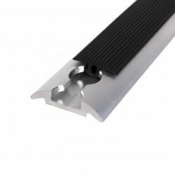 Ribbed cover profile - 2 m length - Black