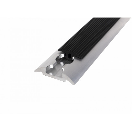 Ribbed cover profile - 2 m length - Black