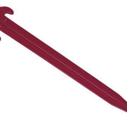 Red plastic tent peg, 30cm long, 1 piece loose