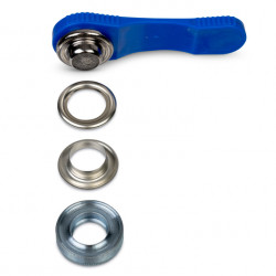 Eyelets and washers, silver-colored, Ø14mm
