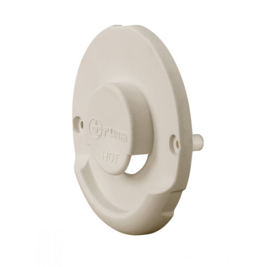 Cream-white exterior fireplace part for wall-mounted fireplace set ZR 80