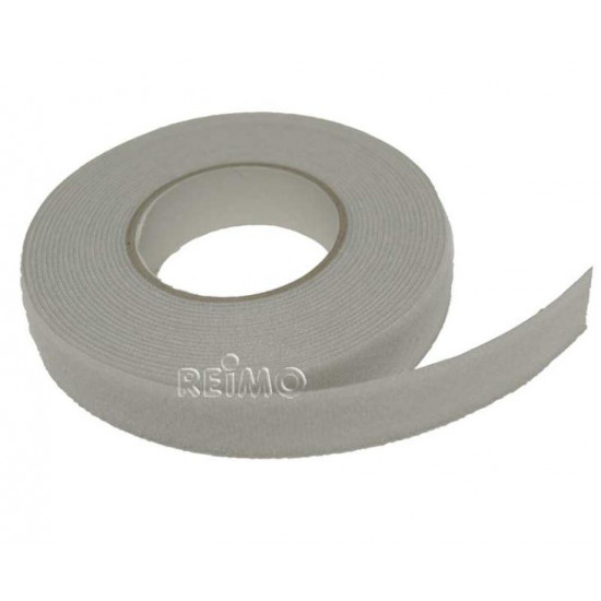 Hook and loop fastener - 10 mm width - Grey - 5 m