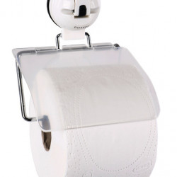 Toilet roll holder with suction cup - White - Load capacity up to 3 kg