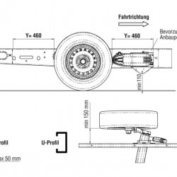 Additional kit for standard AL-KO bottom-mount kit, part no. 920921