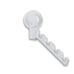 Clothes rail with suction cup - White
