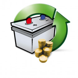 Deposit for acid battery