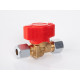 Single quick-closing shut-off valve for 8 mm gas pipe