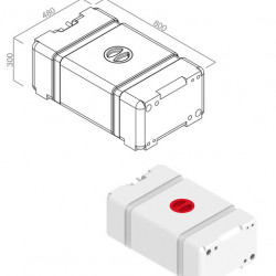 Universal tank compliant with drinking water standards - 100 l