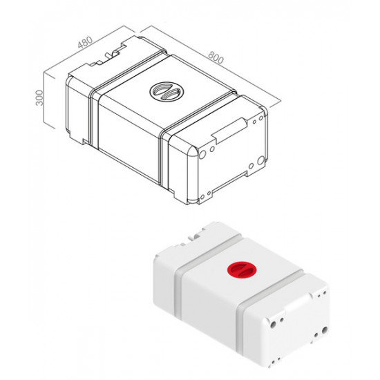 Universal tank compliant with drinking water standards - 100 l