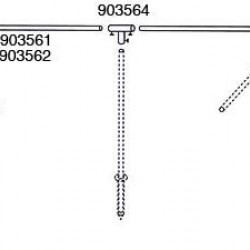 Windbreak pole - intermediate tube 95 cm