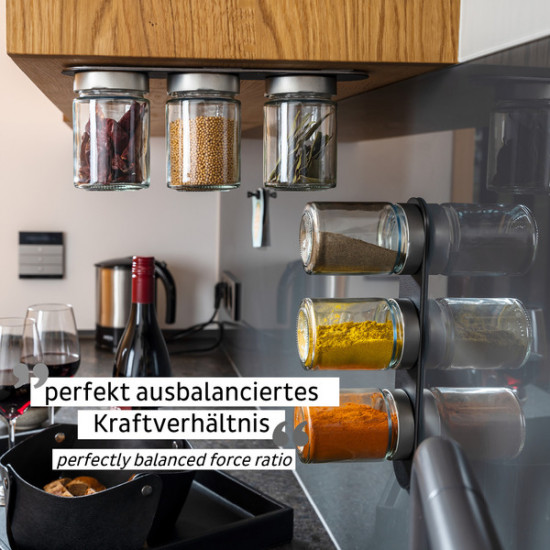Gourmet magnetic jars BLACK & CLASSY - 192 ml