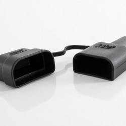 Protective cover including protective cap for 50 A connectors (Anderson style)