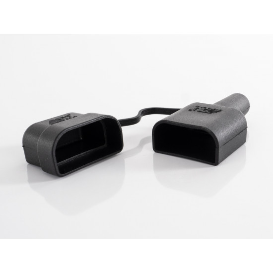 Protective cover including protective cap for 50 A connectors (Anderson style)