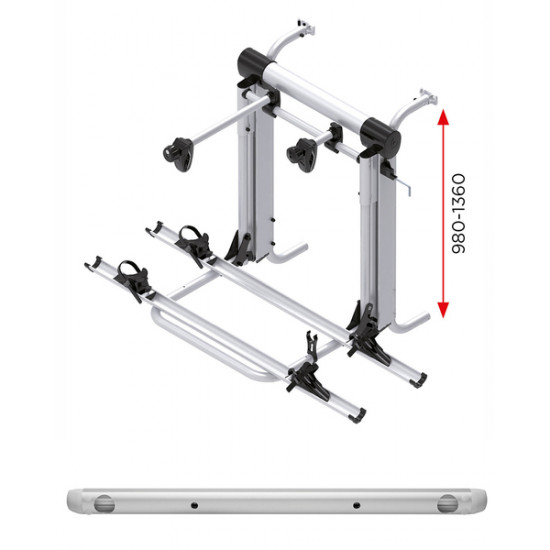 Bike-Lift Standard Rail bicycle carrier for 2 e-bikes or 3 bicycles up to 60 kg