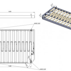 Electric drop-down bed for Fiat Ducato / Peugeot Boxer / Citroen Jumper >2015 (L2+L3)