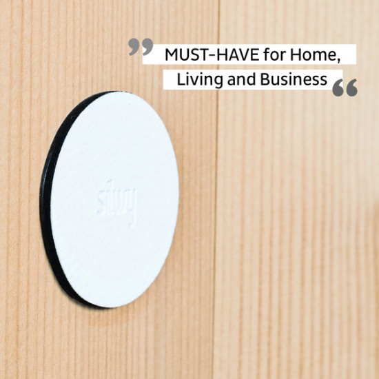 Metal nano-gel pads; set of 4, white, Ø 7.5 cm