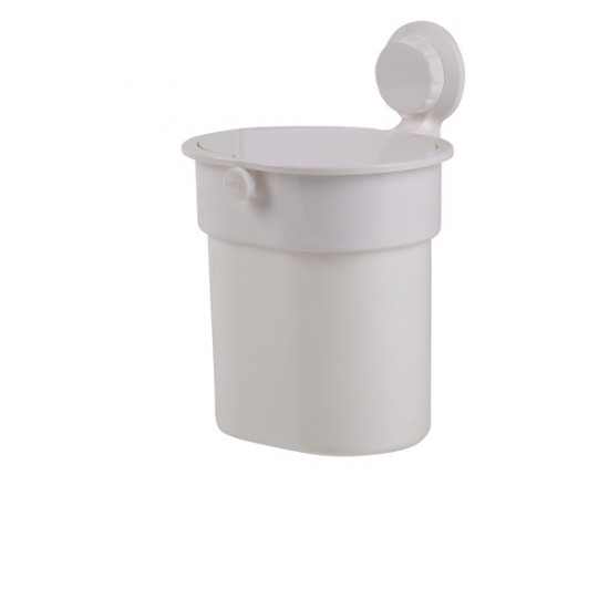 Suction cup bin, white, up to 3kg, push-button