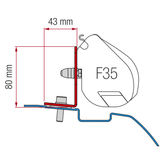 Fiamma Adapter Nissan NV200/Evalia for F35