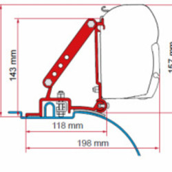 Fiamma awning adapter for F45 S / F45 L / Zip, vehicle type Caravan