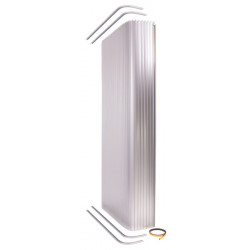 Roller door for bathrooms and toilets with mounting rails