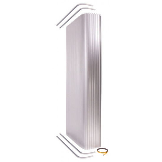 Roller door for bathrooms and toilets with mounting rails