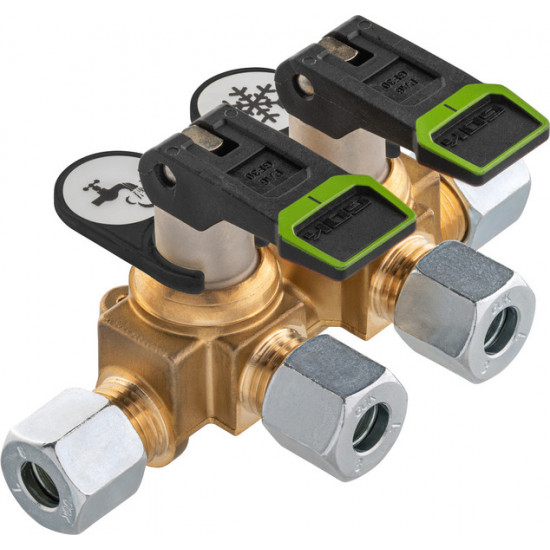 Manifold block - Short - Quick-connect valve