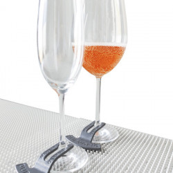 Purvario IVY stemware holders, 2 pieces, anthracite