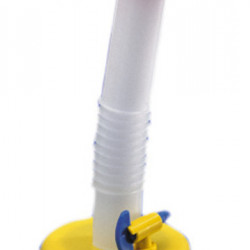 Closure for water canisters DIN96 with 20cm outlet