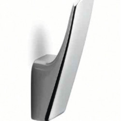 Single metal clothes hook - square - chrome-plated