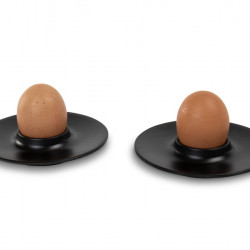 Lund melamine egg cup set - 4-piece - black