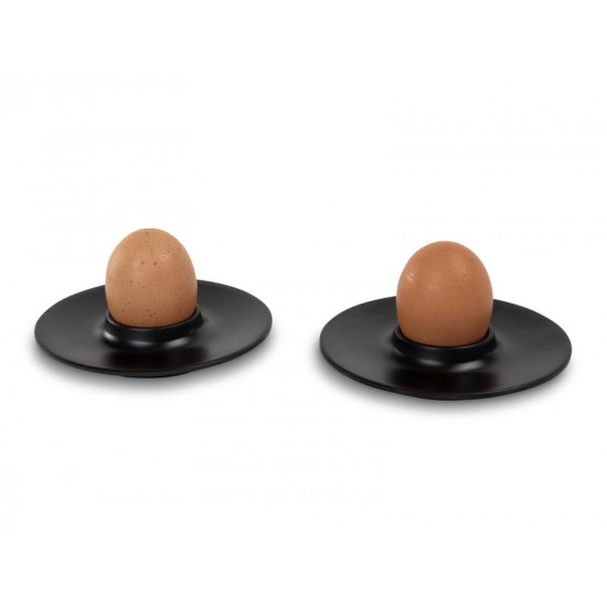 Lund melamine egg cup set - 4-piece - black
