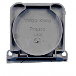 Hinged cover for 230V flush-mounted socket, grey