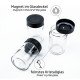 Gourmet magnetic jars BLACK & CLASSY - 192 ml