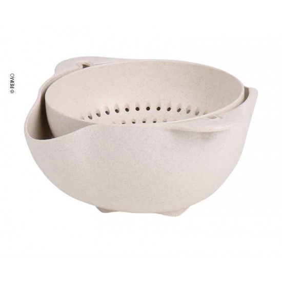 Camp4 bowl with sieve and rotating function