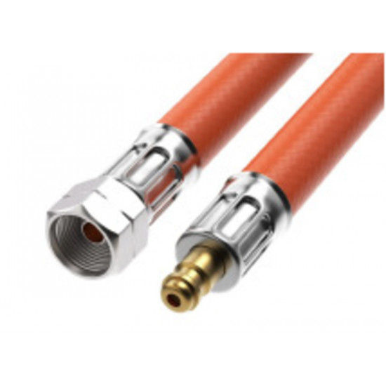 CAMPKO Gas Hose (Medium Pressure) with 1/4" LH Union Nut x Push-in Nipple - 150 cm