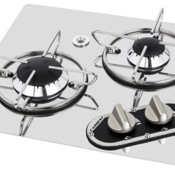 Built-in gas hob with 2 burners